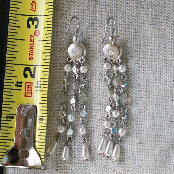 Liz Claiborne Rhinestone Chandelier dangle Earring - Picture 5 of 5